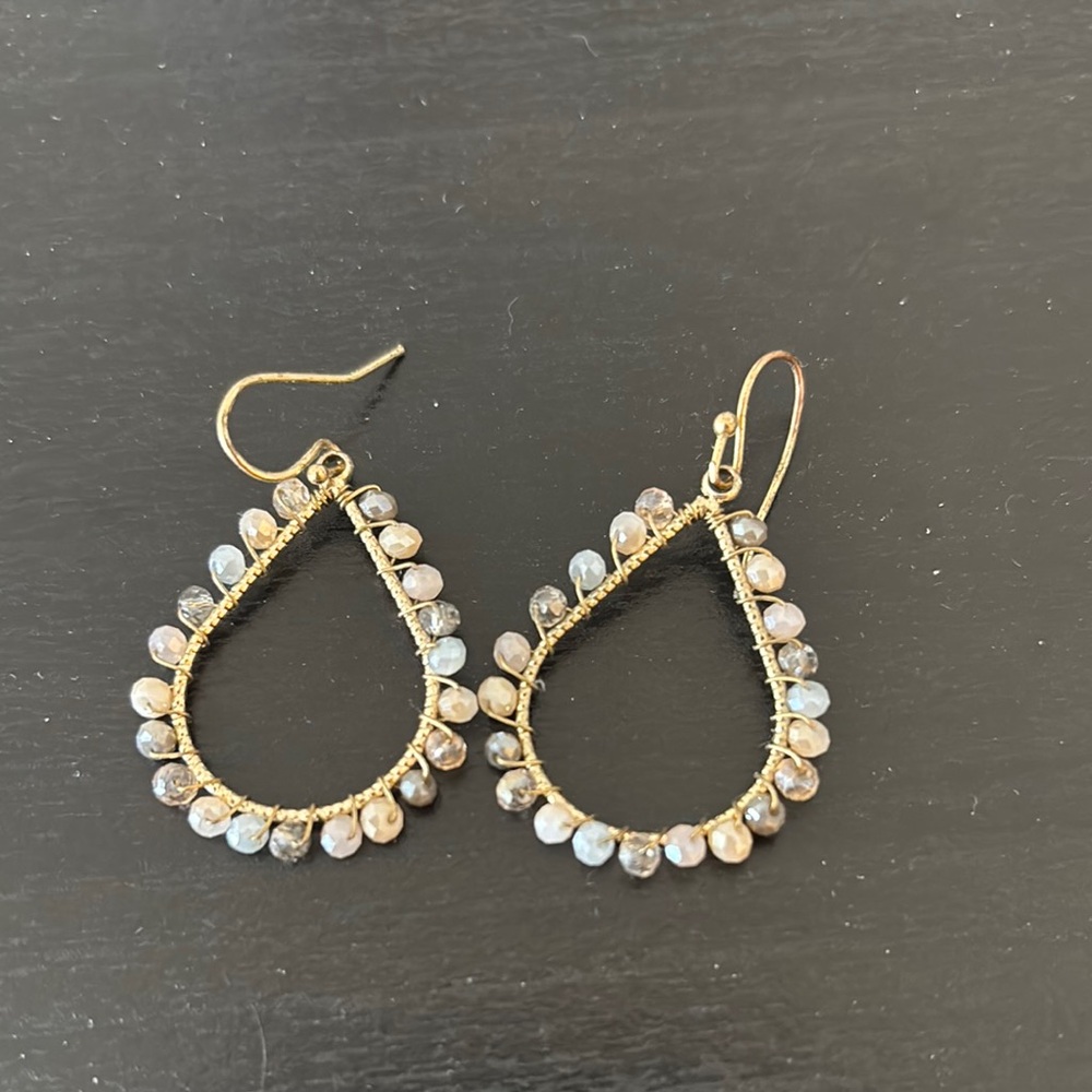 Elegant Gold and Silver Teardrop Earrings